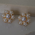 Flor Brillante Crystal y Perla