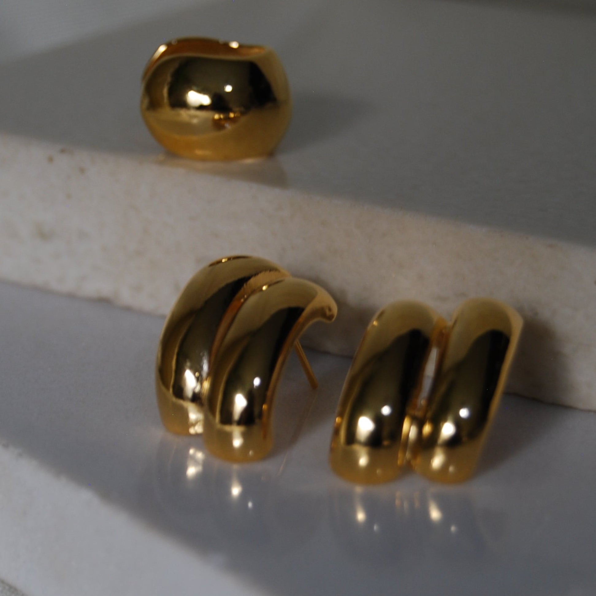 Aretes 2 Listras + Piercing Fake